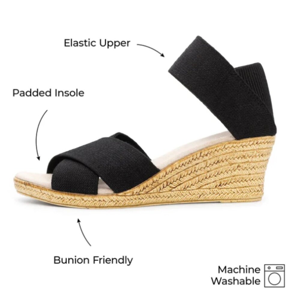 Charleston Shoe Co. Cannon Core Wedge - Black - Picture 3 of 4